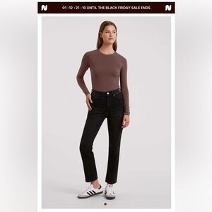 Nuuds Maroon Long Sleeve Bodysuit